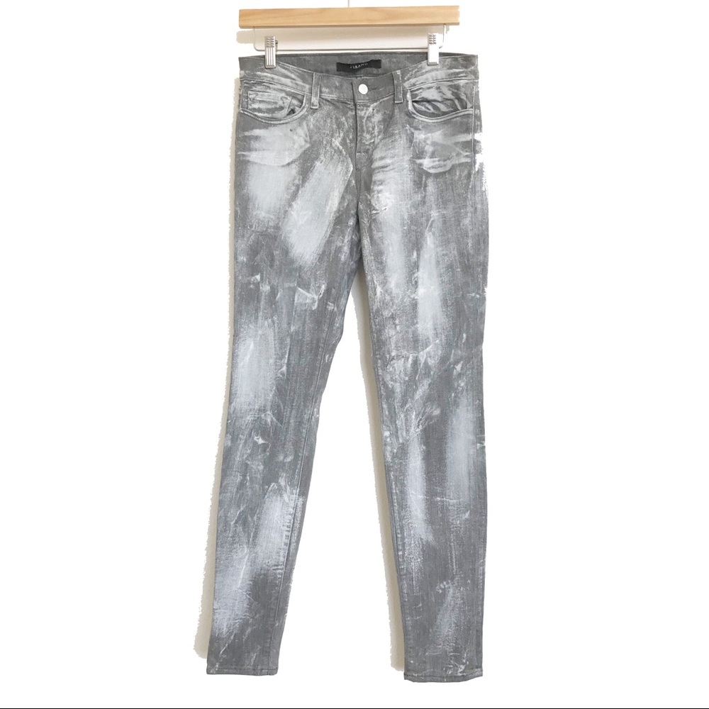 J Brand Paint Wash Skinny Leg Jeans Coat Sutra